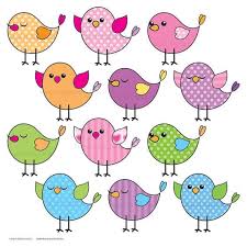 Cute Bird Clipart Birds Clip Art To Make Birthday Party Invitations Sign Label Tag Craft Card Making Vector Jpg Png 10059 Desenler Boyama Sayfalari Aplike Desenleri