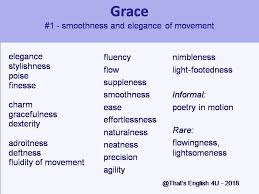 Synonym Grace Language Usage Communication Skills Grace