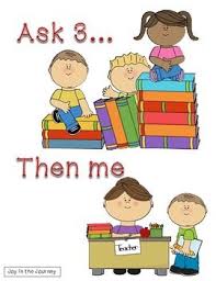 Ask 3 Then Me Classroom Management Poster Classroom Management Classroom Fun Classroom