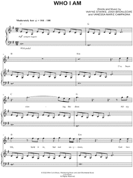 Wyn Starks "Who I Am" Sheet Music in E Minor (transposable)