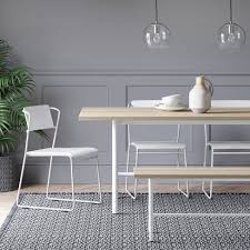 Candela Plank Metal Wood Dining Table White Project 62 Target Wood Dining Bench White Dining Chairs Metal Wood Dining Table