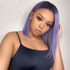 Cranberry 1B/Purple Color 13X4 Lace Front Straight Short Bob Human Hai