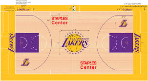 Shaquille o'neal dominated the paint with the lakers for 8 years, and now has his number hanging in the rafters at staples. Lakers Basketball Court Wallpaper
