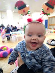 Lovely morning at the Christmas party. Also want to say a big thanks to the  other mom's and Grandparents who help me with Molly . ❤️❤️