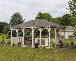 Gazebos can be used for outdoor entertainment and dining. Rectangular Vinyl Gazebos Green Acres Outdoor Living