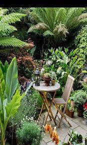 49 Inspiring French Country Garden Decor Ideas Small Tropical Gardens Tropical Garden Small Courtyard Gardens