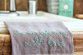 You will also need a 3.25 mm (d) hook to prepare the towel. Diy Embroidered Kitchen Towels Tonya Staab