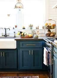 Painting your cabinets a fun shade of teal might feel like a big risk — but with big risk comes big reward! Dark Teal Blue Kitchen Cabinets Novocom Top
