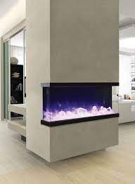 Adding a fireplace to your home doesn't have to be costly. Amantii 50 Tru View Xl Electric Fireplace With Glass On 3 Sides Electric Fireplace Fireplace Corner Electric Fireplace