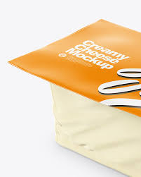 Cream Cheese Pack Mockup In Packaging Mockups On Yellow Images Object Mockups