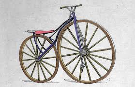 Wooden velocipede model. Pierre Michaux, invented the pedal in the early  1860s.