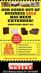 Belfort furniture features a great selection of sofas , sectionals , recliners , chairs , leather furniture , custom upholstery, beds , mattresses , dressers , nightstands , dining sets , kitchen storage , office furniture , entertainment and can help. Our Going Out Business Sale Furniture Factory Outlet Cheyenne Wy
