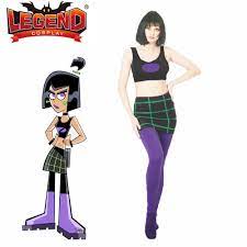 Anime Danny Phantom Sam Manson Cosplay Costume Crop Tank Top and Plaid Mini  Skirt Set Halloween Carnival Party Suit Outfits - AliExpress