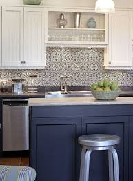 blue backsplash kitchen