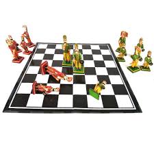 Well you're in luck, because here they come. Vintage Camel Bone Chess Set With Players