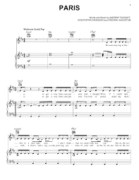 The Chainsmokers Paris Sheet Music Notes Chords Sheet Music Chainsmokers Sheet Music Notes