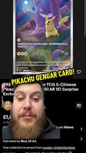 New Japanese Pikachu Gengar Card Set