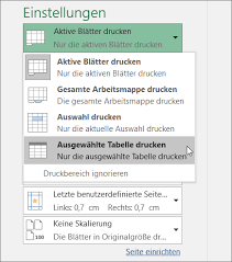 Tabellen zum drucken und beschreiben. Drucken Eines Arbeitsblatts Oder Einer Arbeitsmappe Excel