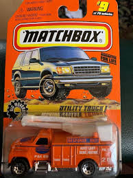 Matchbox 9 Utility Truck Orange Moving Parts Big Movers Mattel Wheels Series 2 Matchbox Cars Matchbox Hot Wheels Toys