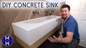 Maybe you would like to learn more about one of these? Diy Concrete Sink Countertop Ll Small Bathroom Renovation Youtube