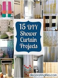 15 Diy Shower Curtain Projects Anyone Can Make Diy Shower Curtain Diy Shower Diy Curtains