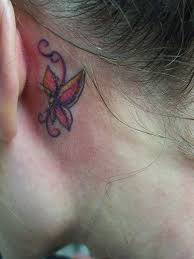 Tucking a tattoo behind the ear not only looking awesome and outstanding, but also lets you show off your stunning body art while still being somewhat discreet. Butterfly Tattoo Behind Ear Tattoo Gallery Collection