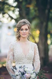 Elegante Hochzeitstag Haare Und Make Up Kosten Elegante Haare Halboffen Hochzeitstag K Vintage Wedding Hair Wedding Dress Long Sleeve Retro Wedding Hair