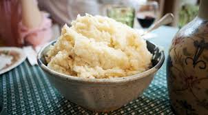 How many calories are in a cheesy potato? Mashed Potato And Cauliflower Muscle Fitness
