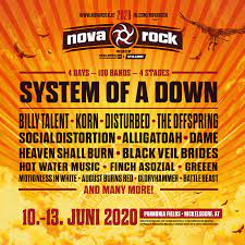 Frisch bestätigt für's nova rock festival 2021 sind: Nr20 Line Up Phase 1 Nova Rock Festival