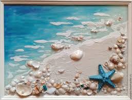 Morskoe Panno Hochu Na More Zakazat Na Yarmarke Masterov 52qr1ru Kartiny Sankt Peterburg Sea Glass Art Seashell Art Beach Crafts