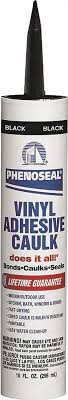 Phenoseal Does It All 06102 Vinyl Adhesive Caulk 10 Oz Cartridge Black Paste