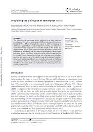 Pdf Modelling The Deflection Of Rowing Oar Shafts