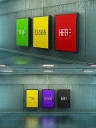 Poster Urban Subway Lightbox Mock Ups Light Box Mocking Mockup