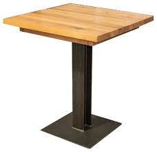 4.0 out of 5 stars. 30x30 Reclaimed Dining Table Metal Pedestal Base Restaurant Grade Industrial Dining Tables By Rustic Red Door Company Houzz
