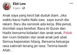 Nov 02, 2016 · 28 isi 2 : Anak Ebit Lew Menangis Lihat Dakwah Bapanya News Video Viral