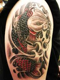 Black N Grey Koi Fish Tattoo On Shoulder Tattoobite Com Koi Fish Tattoo Black Tattoos Black And Grey Tattoos