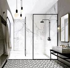 Walk in shower no door with natural slate tile also work with wood wall panel and decorative bathroom wall. Airy Transparent Bathrooms And Door Less Walk In Shower Designs Architecture Lab