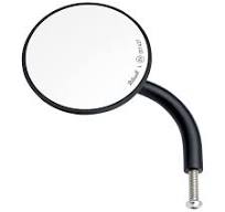 Utility Mirror Round Short Arm CE Perch Mount - Black
