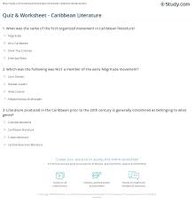 Two types of music that originated by mixing spanish, african, and native music are. Quiz Worksheet Caribbean Literature Study Com