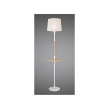 Floor lamp(3 shelves for storage/display). White And Wooden Floor Lamp With Usb Port Lighting Company