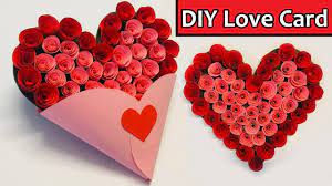 If you cut it in half, you can make two cards. How To Make A Love Card For Loved Ones Love Cards Greeting Cards Latest Design Handmade 305 Youtube
