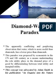 Coined by adam smith, the paradox points out a rather strange Water And Diamond Paradox Pdf Utility Marginal Utility