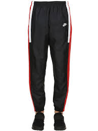 Black And Red Adidas Pants Nike Re Issue Woven Techno Track Pants In Black Red White Modesens Pants Track Pants Black And Red