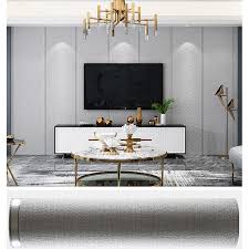 5 out of 5 stars. Modern Living Room Tv Background Wallpaper 3d House Grey Blue Luxury Solid Color