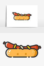 Cute Minimalistic Mbe Style Gourmet Fast Food Hot Dog Vector Element Pikbest Graphic Elements Dog Vector Hot Dogs Cute