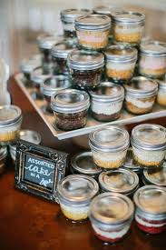 Cheerful Missouri Wedding By Megan Thiele Southern Weddings Mason Jar Desserts Cake In A Jar Wedding Desserts