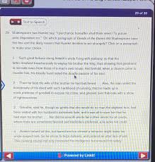 C they should travel up the river whenever they want to. Solved 29 Of 30 Text To Speech 29 Shakespeare Has Hamlet Say Quot I Perchance Hereafter Shall Think Meet To Put An Antic Disposition On Quot Course Hero