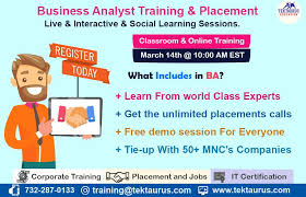 Business Analyst Training Placement In 2020 Business Analyst Classroom Training Online Training