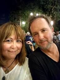 My wife Kathleen and I at the Toto concert at the Greek Theater. With Steve  Lukather, Shannon Forrest, Mike Landau, Karen Landau, Michael Sherwood and  Cj Vanston.