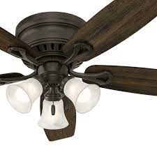 Remote control & led available. Hunter Fan 52 Inch Bronze Finish Ceiling Fan With Light Kit Remote Control 840304136650 Ebay